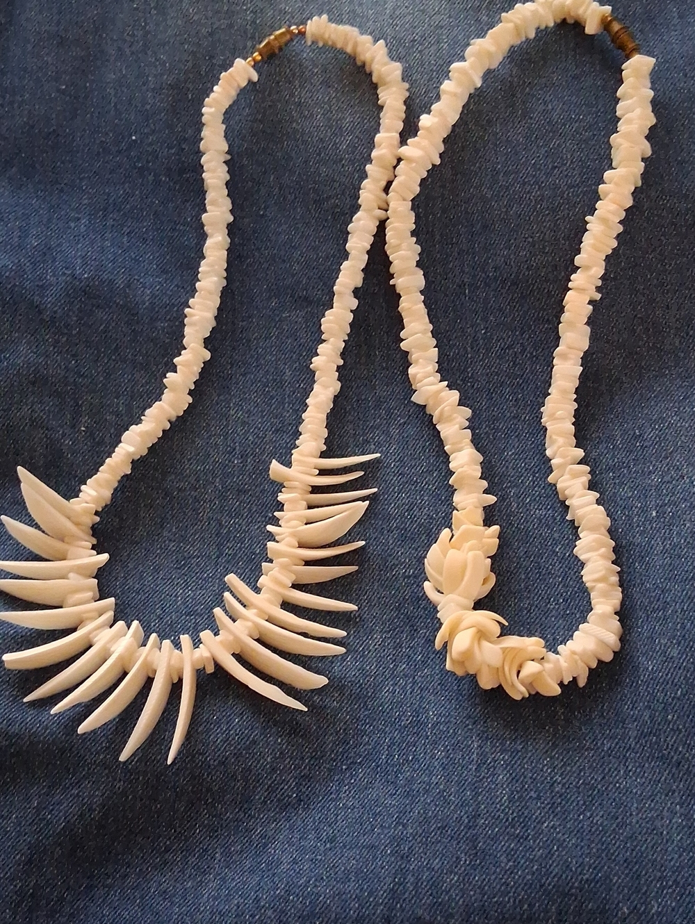 White Shell Chip Necklace – Women Jewelry Lot Of 2